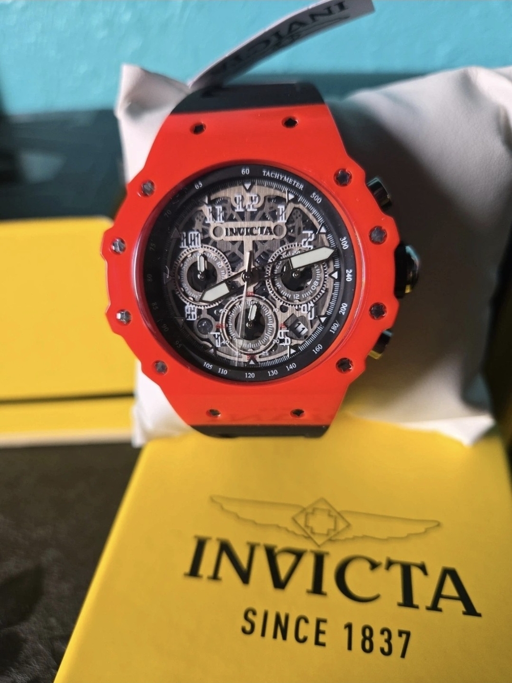 Invicta Men's Red and Black Sport Chronograph Watch
